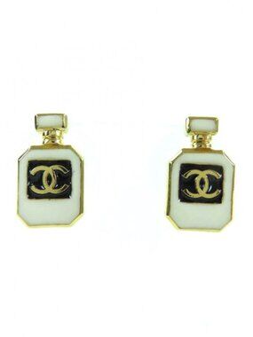 Chanel C25 C Coco Mark Perfume Bottle Earrings Accessories Gold Box-storage Bag